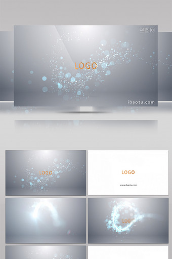 粒子路径简约小清新LOGO演绎AE模板图片