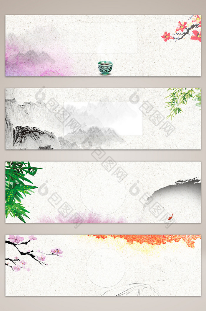 中国风banner海报图-PSD格式-包图网