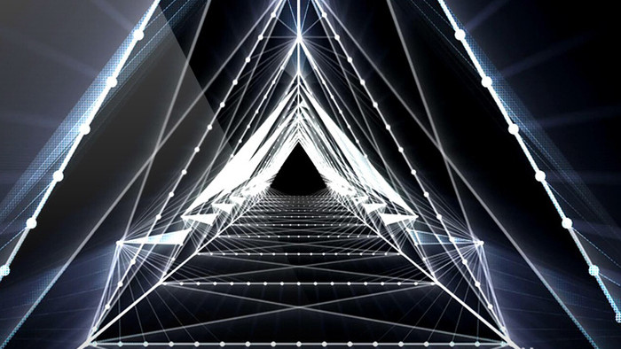 炫酷 线条 隧道 穿梭 三角形
