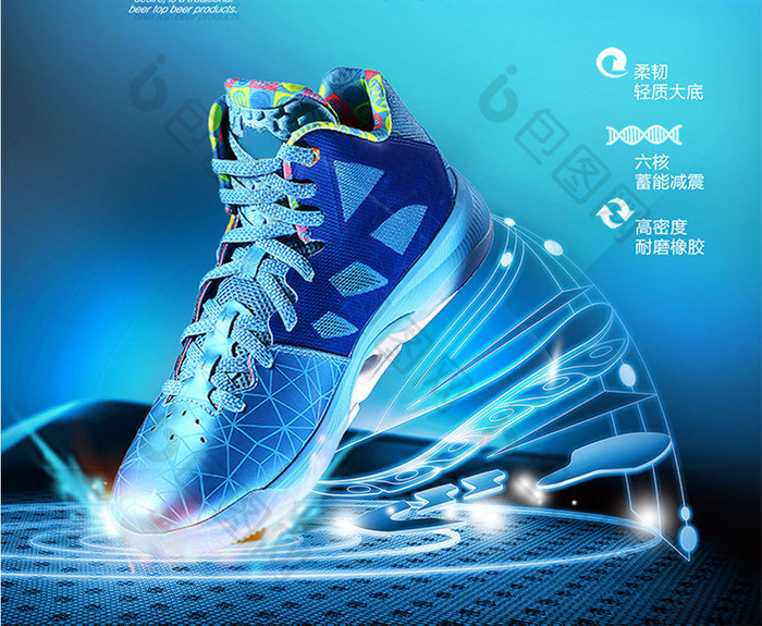 体育健身运动鞋创意炫酷海报设计