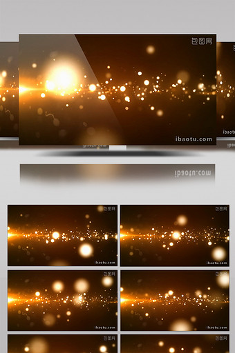 高清发光的金色粒子颗粒背景素材图片