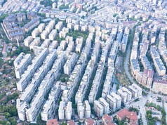城市规划小区住宅航拍