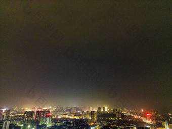 城市夜景<strong>万家灯火</strong>航拍摄影图