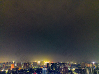 城市夜景<strong>万家灯火</strong>航拍摄影图