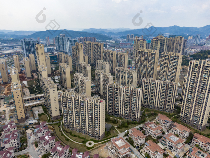 城市住宅小区航拍摄影图图片-包图网企业站