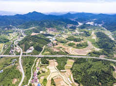 大山高速公路道路交通航拍摄影图