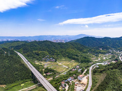 大山高速公路道路交通航拍摄影图