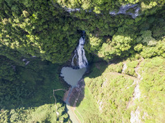 大自然高山流水瀑布湖南湘西大龙洞瀑布