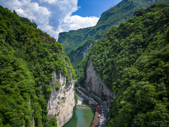 大自然山谷山清<strong>水秀</strong>航拍摄影图