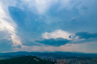 广东韶关城市大景航拍摄影图