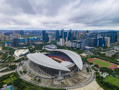 广西南宁体育中心航拍摄影图