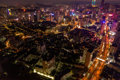 贵阳城市夜景灯光航拍摄影图