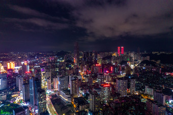 贵阳城市夜景<strong>万家灯火</strong>航拍摄影图