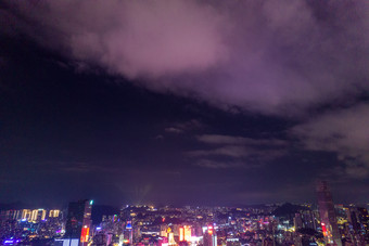 贵阳城市夜景<strong>万家灯火</strong>航拍摄影图