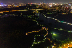 贵阳金融城夜景灯光航拍摄影图