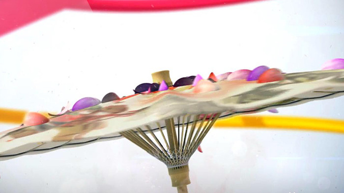 唯美中国风纸伞艺术三维动画视频素材视频