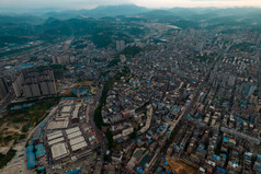 贵州凯里城市清晨航拍摄影图