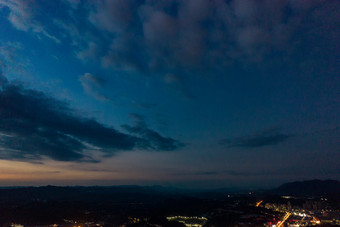 贵州凯里夜幕降临夜景航拍摄影图