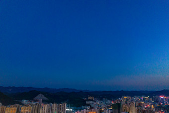 <strong>贵州</strong>铜仁城市夜景中华门古镇航拍摄影图