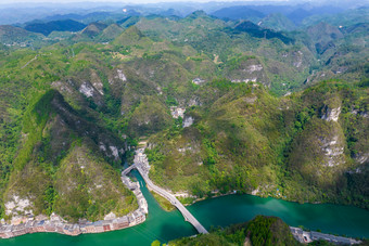 贵州镇远古镇大景航拍摄影图