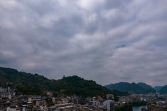 贵州镇远古镇航拍摄影图