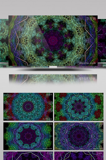 高清超长万花筒动态背景素材图片