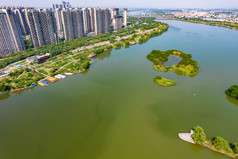 河南洛阳城市建设航拍摄影图