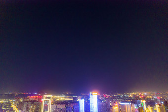 河南洛阳城市夜景航拍摄影图