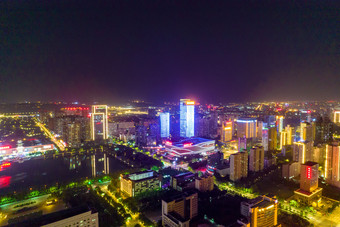 <strong>河南洛阳</strong>城市夜景航拍摄影图