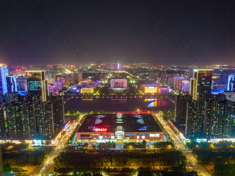 河南洛阳城市<strong>夜景</strong>航拍<strong>图</strong>