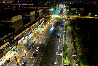 河南<strong>洛阳</strong>丽景门<strong>夜景</strong>灯光航拍摄影图