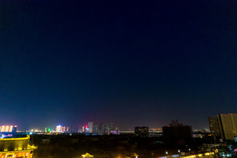 河南洛阳丽景门夜景灯光航拍摄影图