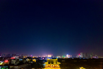 河南洛阳丽景门夜景灯光航拍摄影图