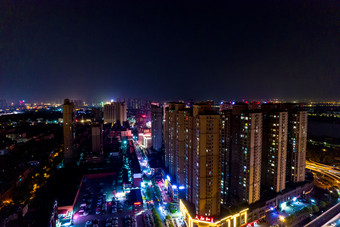 河南<strong>洛阳</strong>顺天门城市<strong>夜景</strong>航拍摄影图