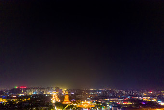 河南<strong>洛阳</strong>顺天门城市<strong>夜景</strong>航拍摄影图