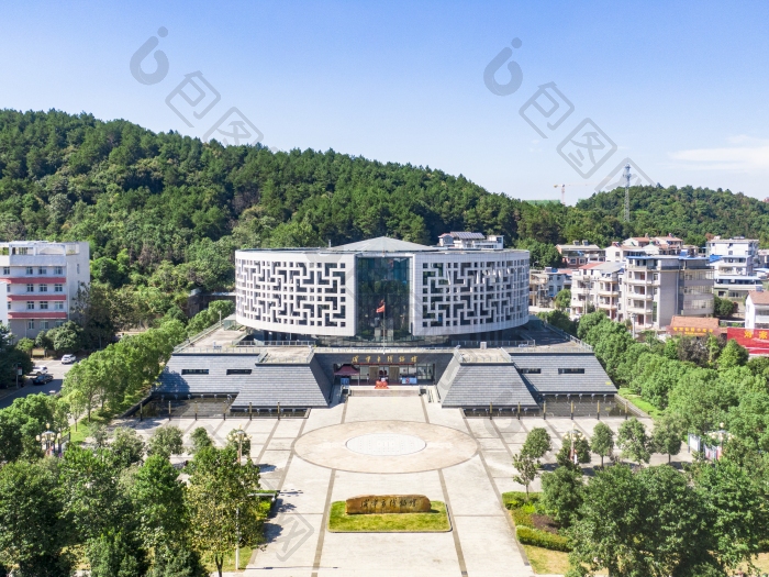 湖北咸宁城市风光航拍摄影图图片-包图网企业站