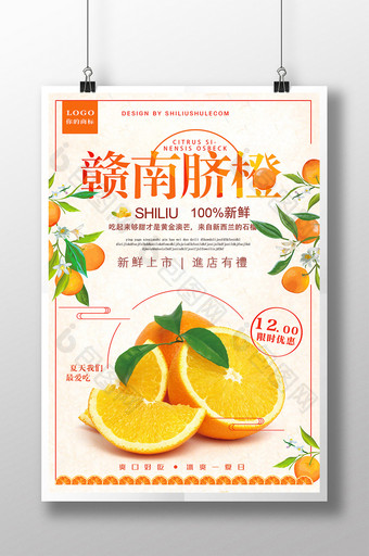 赣南脐橙水果美食海报图片