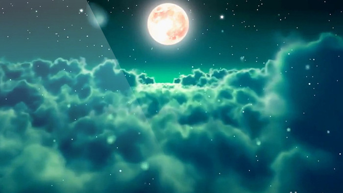 高清夜空明亮月亮动态背景素材
