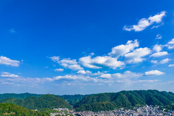 湖南湘西凤凰古城全景航拍摄影图