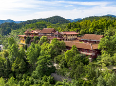 湖南新晃燕来寺古建筑航拍摄影图