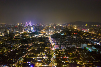 江苏南京<strong>老门</strong>东夜景航拍摄影图