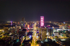 江苏徐州城市夜景灯光航拍摄影图