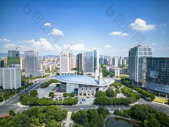 江西吉安城市建设航拍摄影图