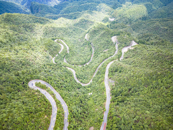 江西井冈山蜿蜒盘山公路