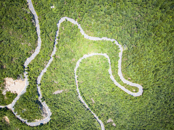 江西井冈山蜿蜒盘山公路