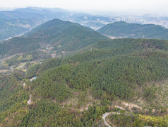 连绵起伏山川丘陵航拍摄影图