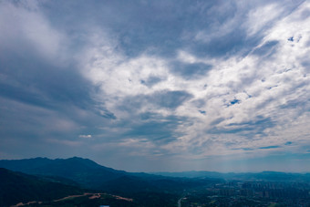 美丽乡村田园<strong>山川</strong>丘陵航拍摄影图