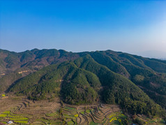 南方丘陵山川美丽乡村农田航拍摄影图