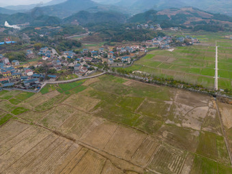 南方丘陵山川农业种植农田航拍摄影图