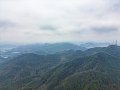 丘陵山川迷雾航拍摄影图